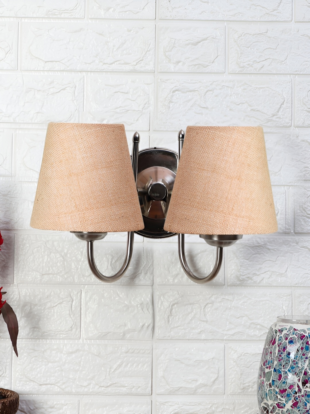 

Devansh Beige Metal Contemporary Frustum Shaped Wall Lamp