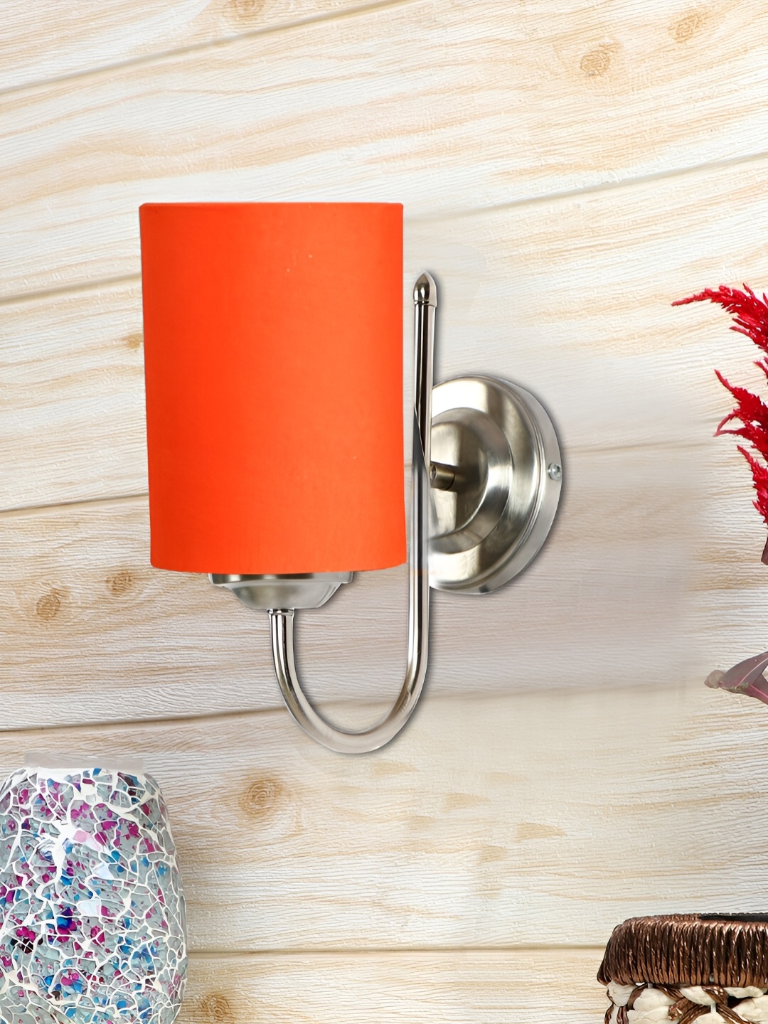 

Devansh Orange Metal Traditional Cylinder Shaped Wall Lamp