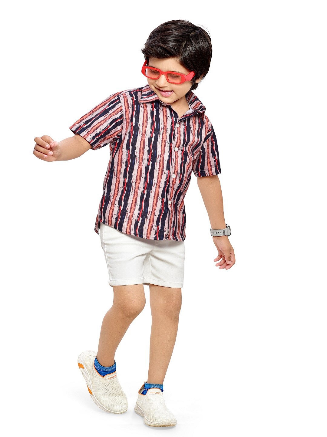 

BAESD Boys Comfort Multi Stripes Opaque Striped Casual Shirt