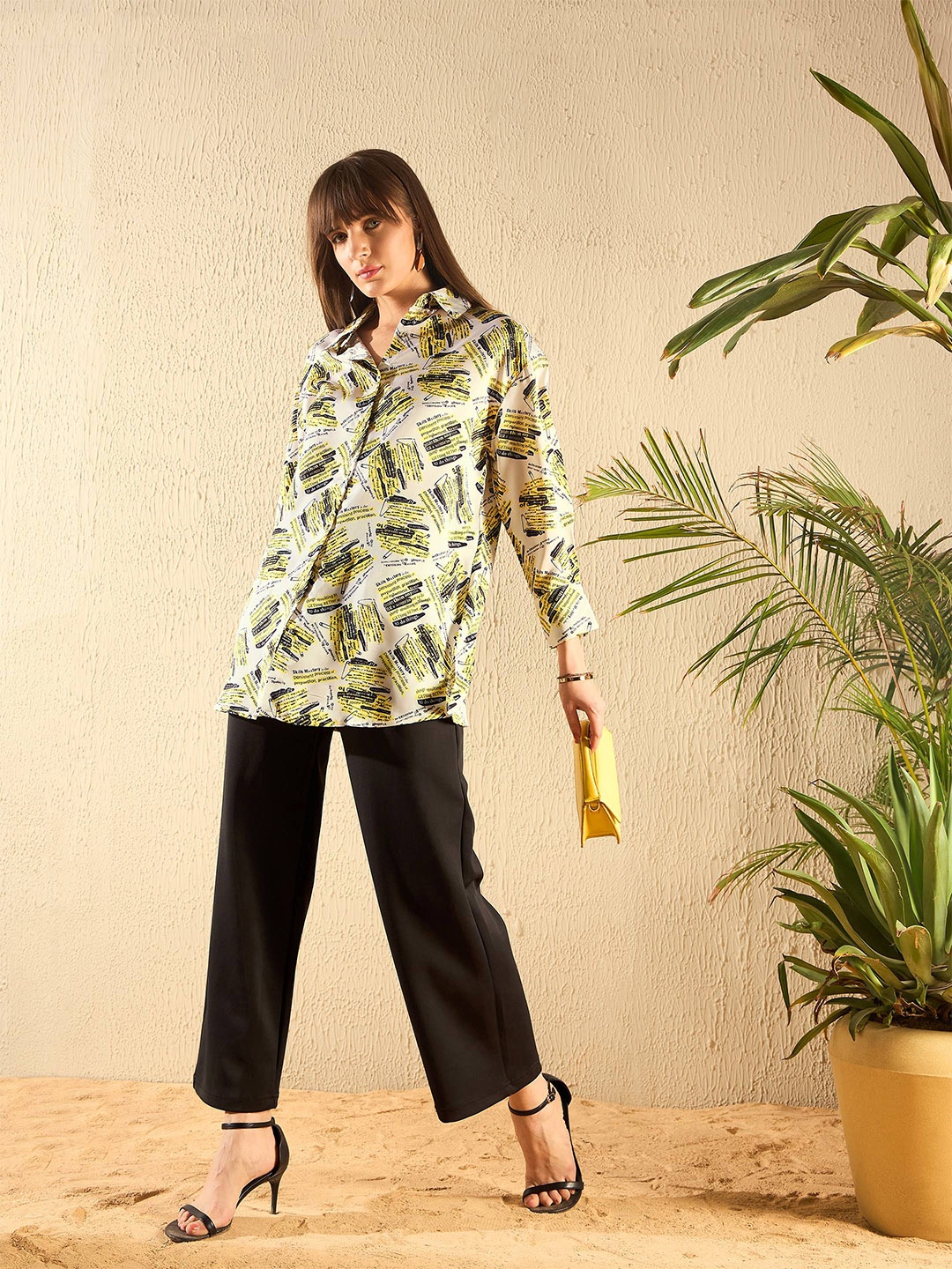 

SASSAFRAS White Comfort Conversational Printed Casual Shirt
