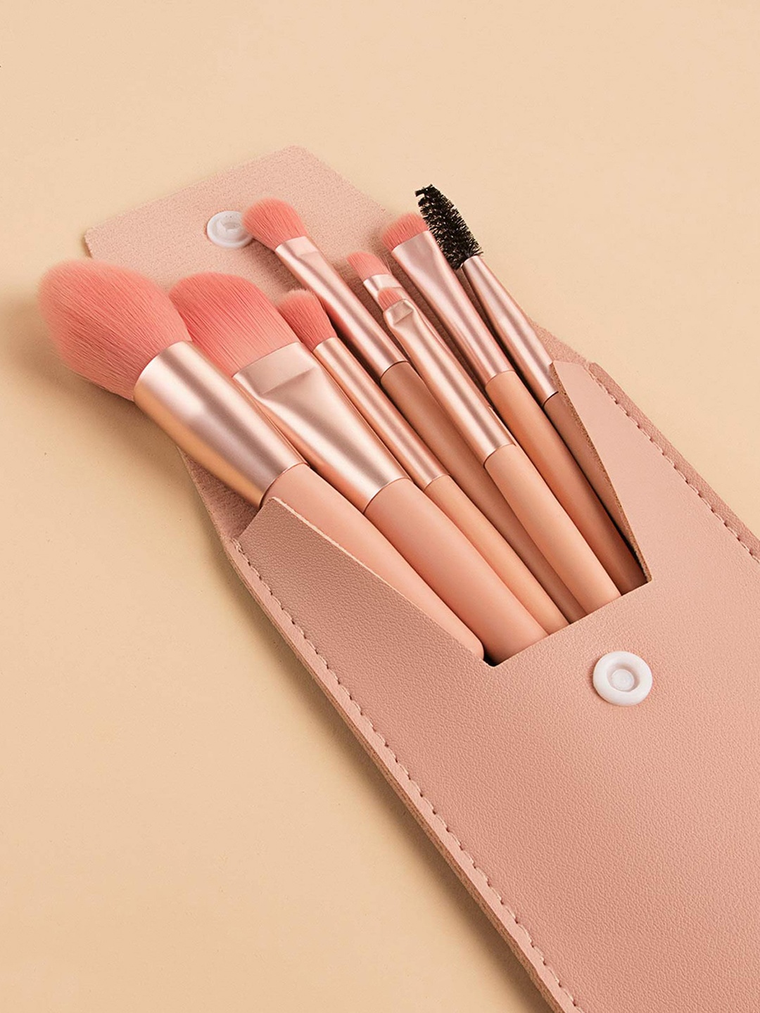 

COLOR STYLE Set of 8 Chocolate Brown Makeup Brush, Beige