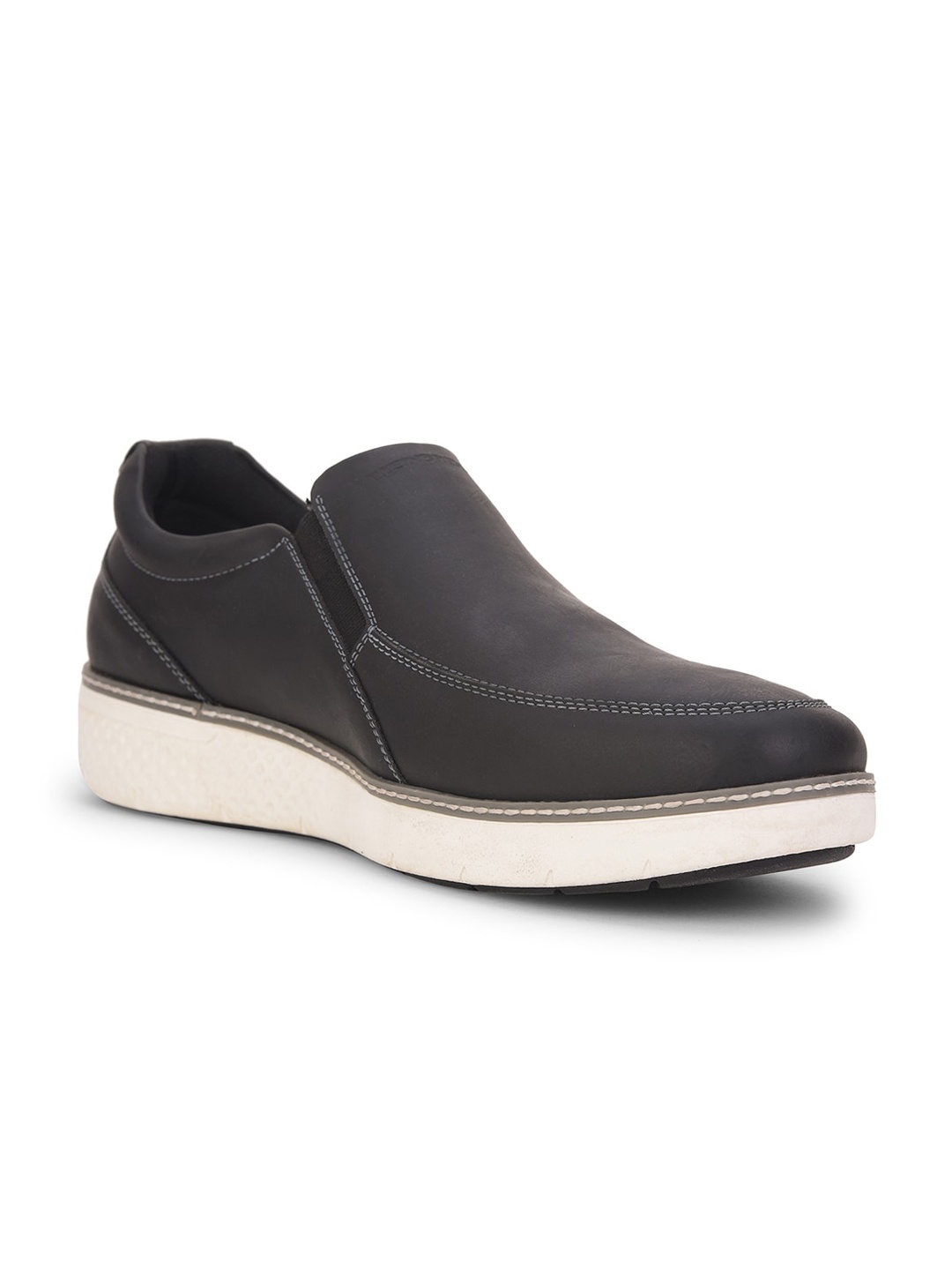 

Weinbrenner Men Comfort Insole Contrast Sole Slip-On Sneakers, Black