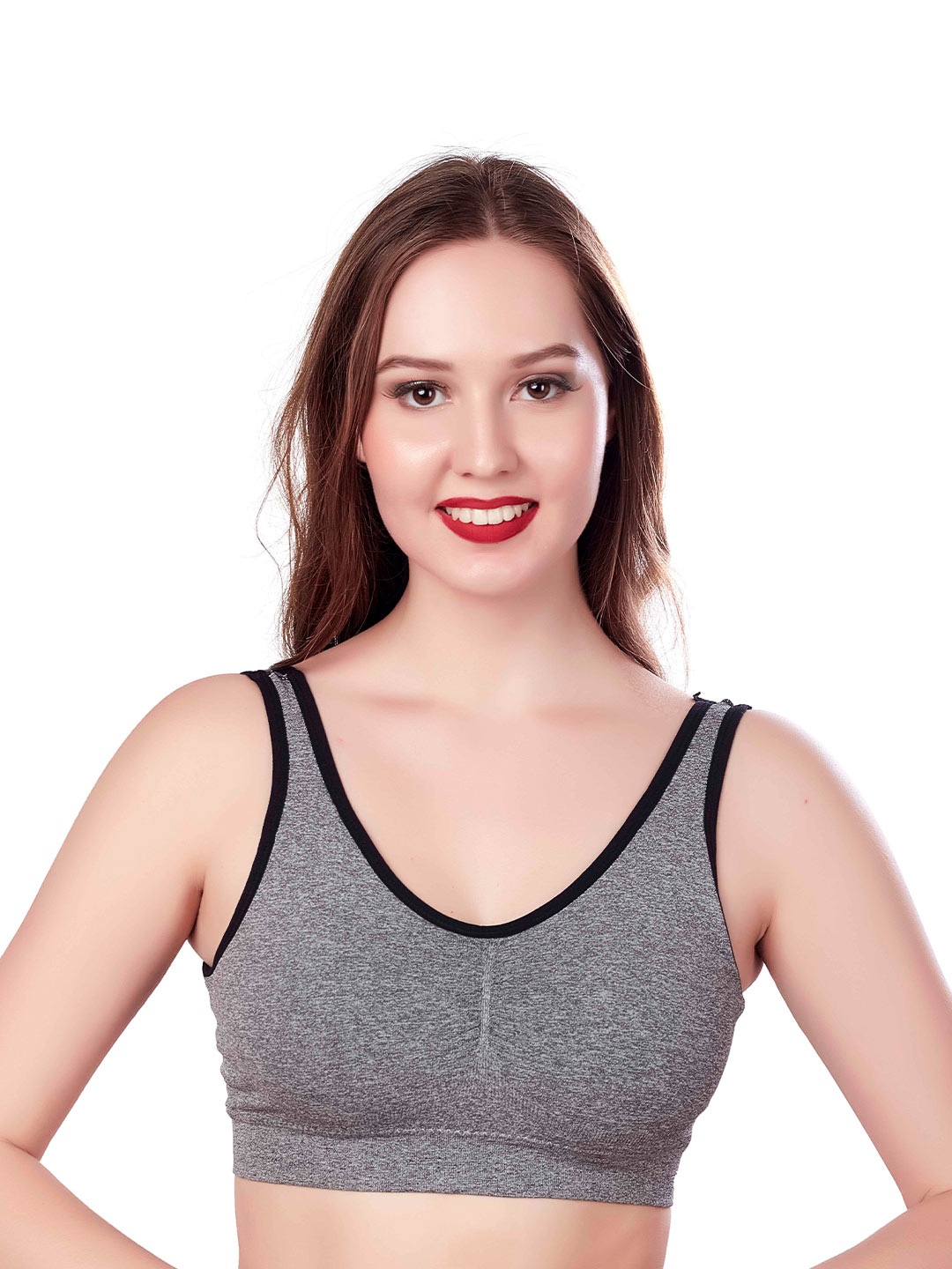 

Munaafi Full Coverage Sports Bra With All Day Comfort, Grey