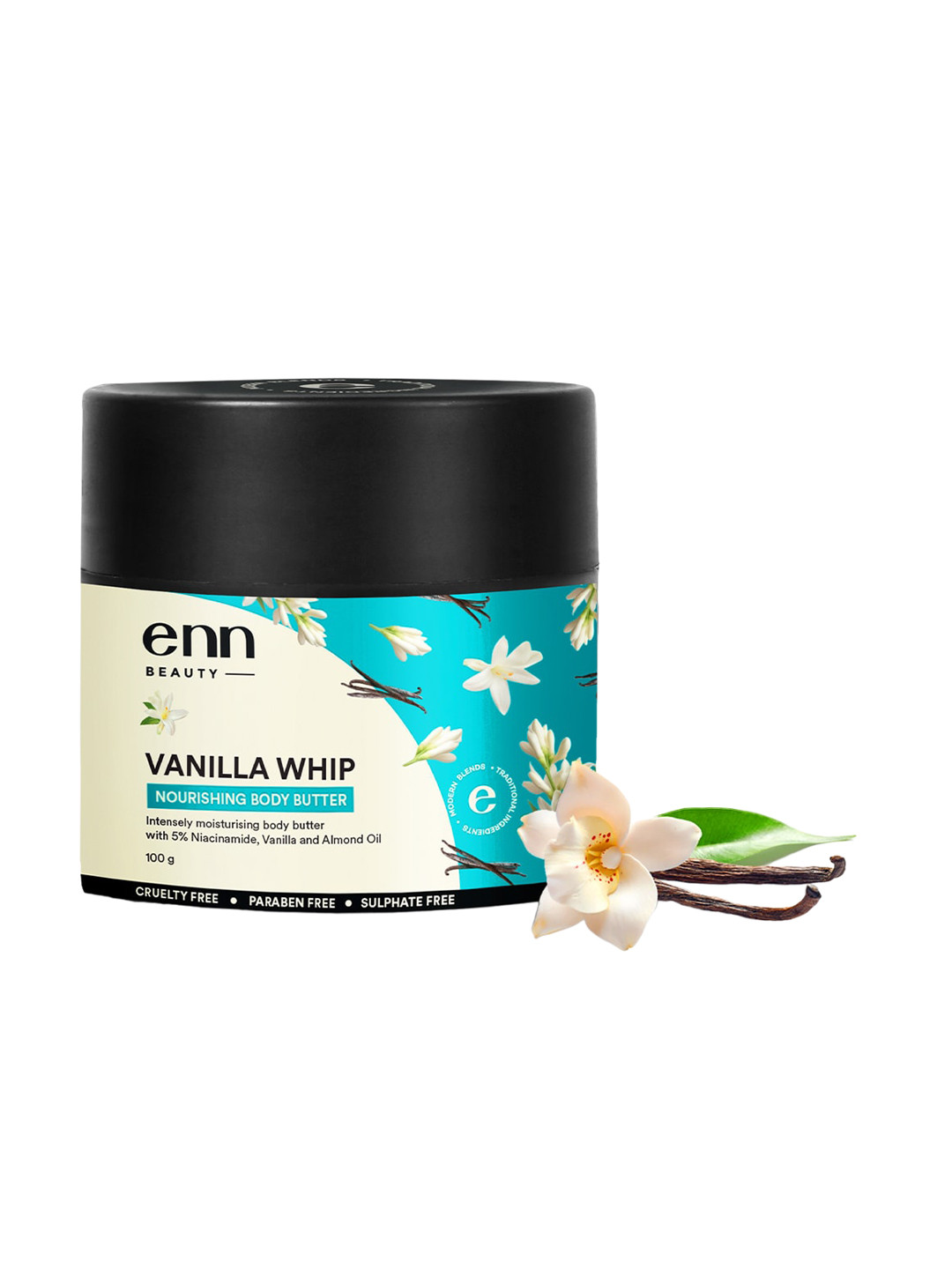 

ENN Beauty Vanilla Whip Nourishing Body Butter With Niacinamide & Almond Oil - 100g, Off white