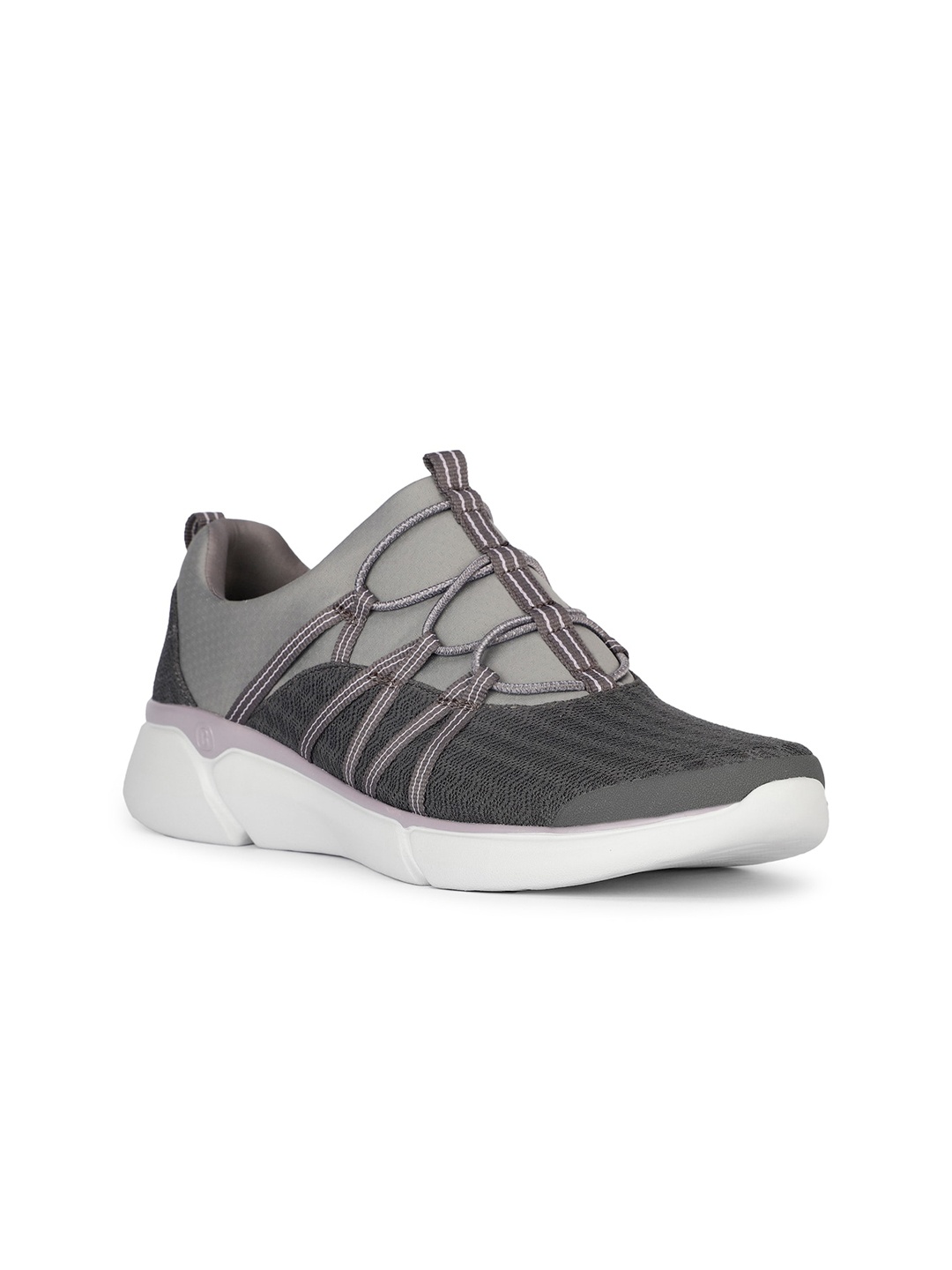 

Naturalizer Women Textured Comfort Insole Contrast Sole Lace-Up Sneakers, Grey