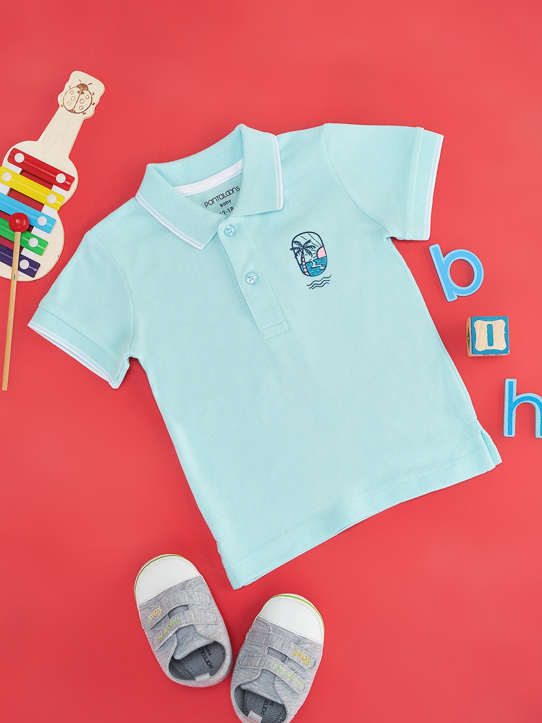 

Pantaloons Baby Graphic Printed Cotton T-shirt, Blue