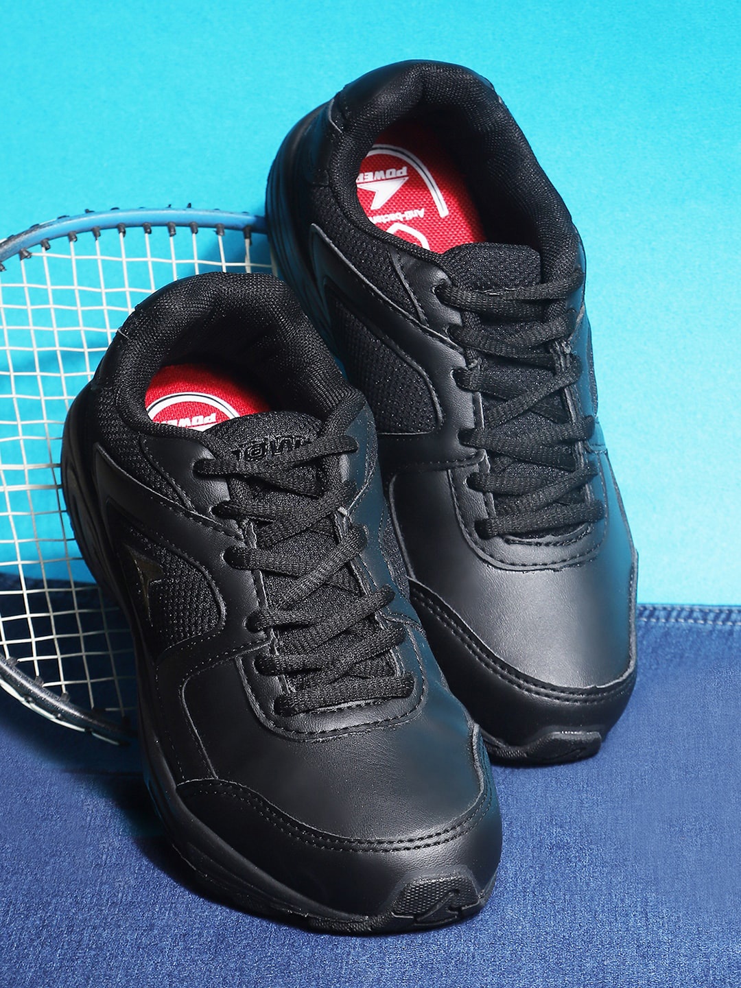

Power Boys Comfort Insole Contrast Sole School Sneakers, Black