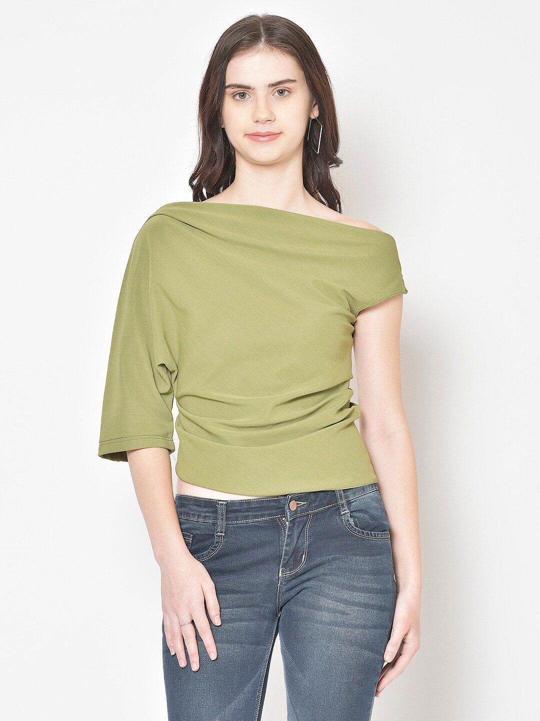 

BAESD One Shoulder Regular Top, Olive