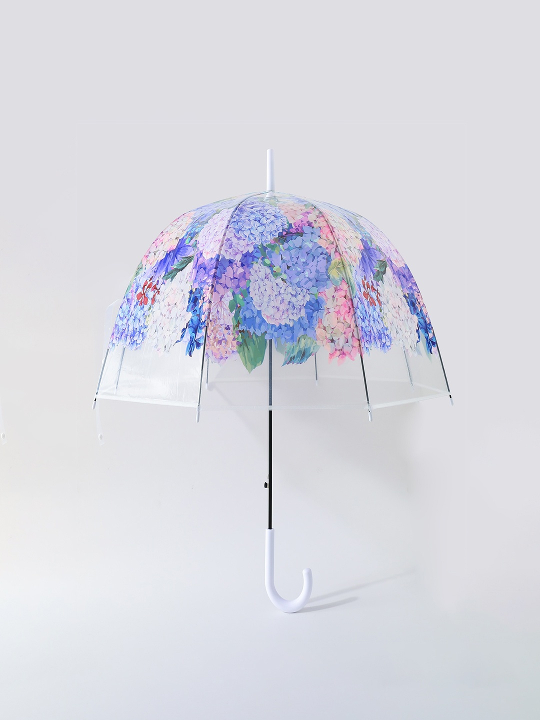 

Kuber Industries Manual 2 Fold Floral Umbrellas, White