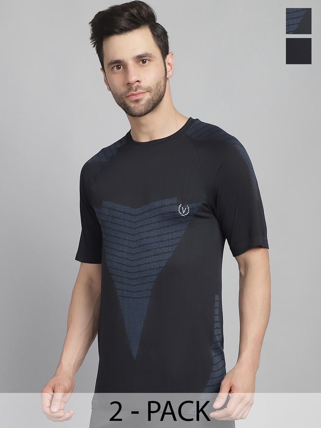 

MACK JONNEY JONNEY Pack Of 2 Printed Cut Outs T-shirt, Black