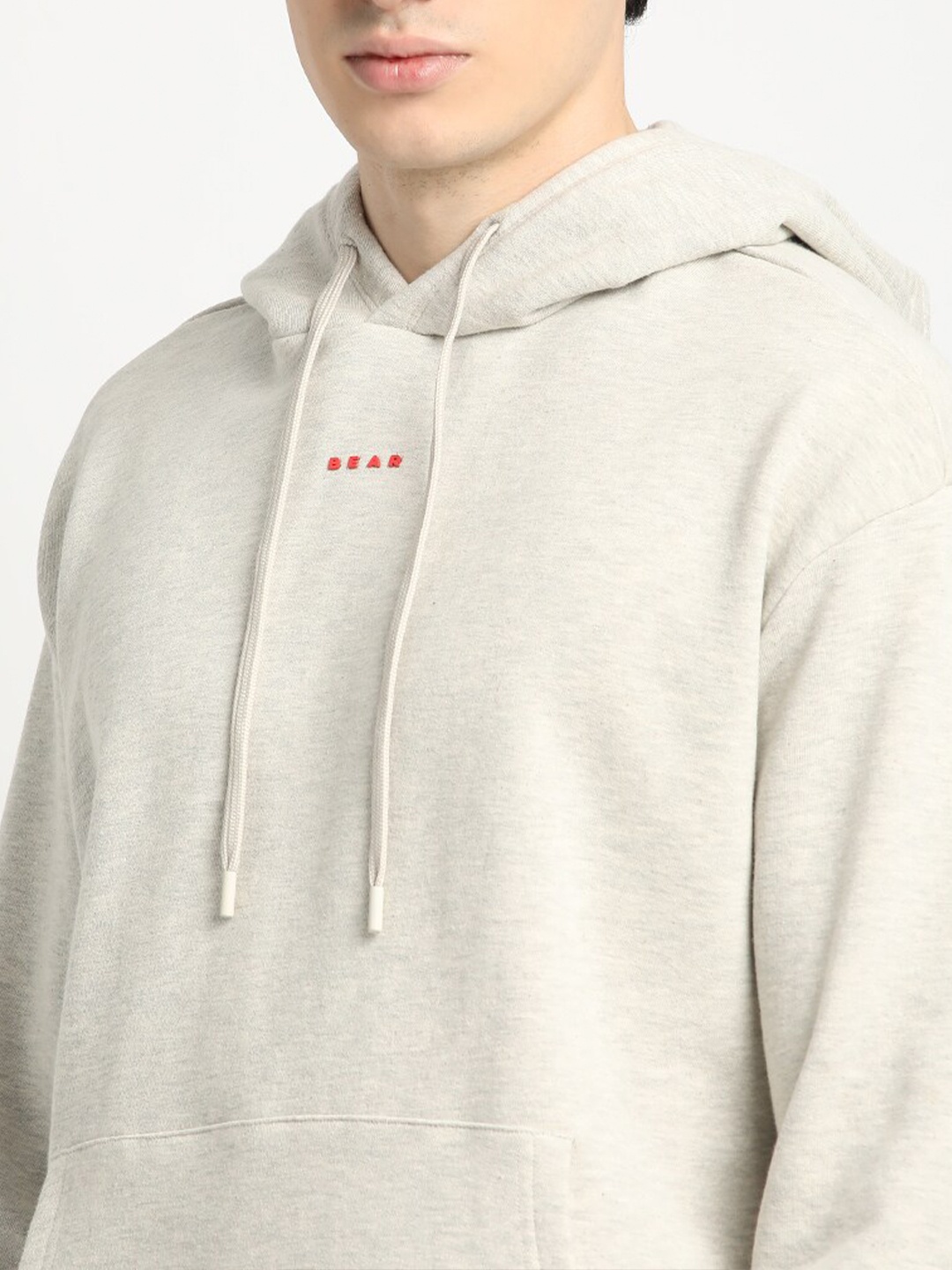 

THE BEAR HOUSE Hooded Pure Cotton Sweatshirt, Grey