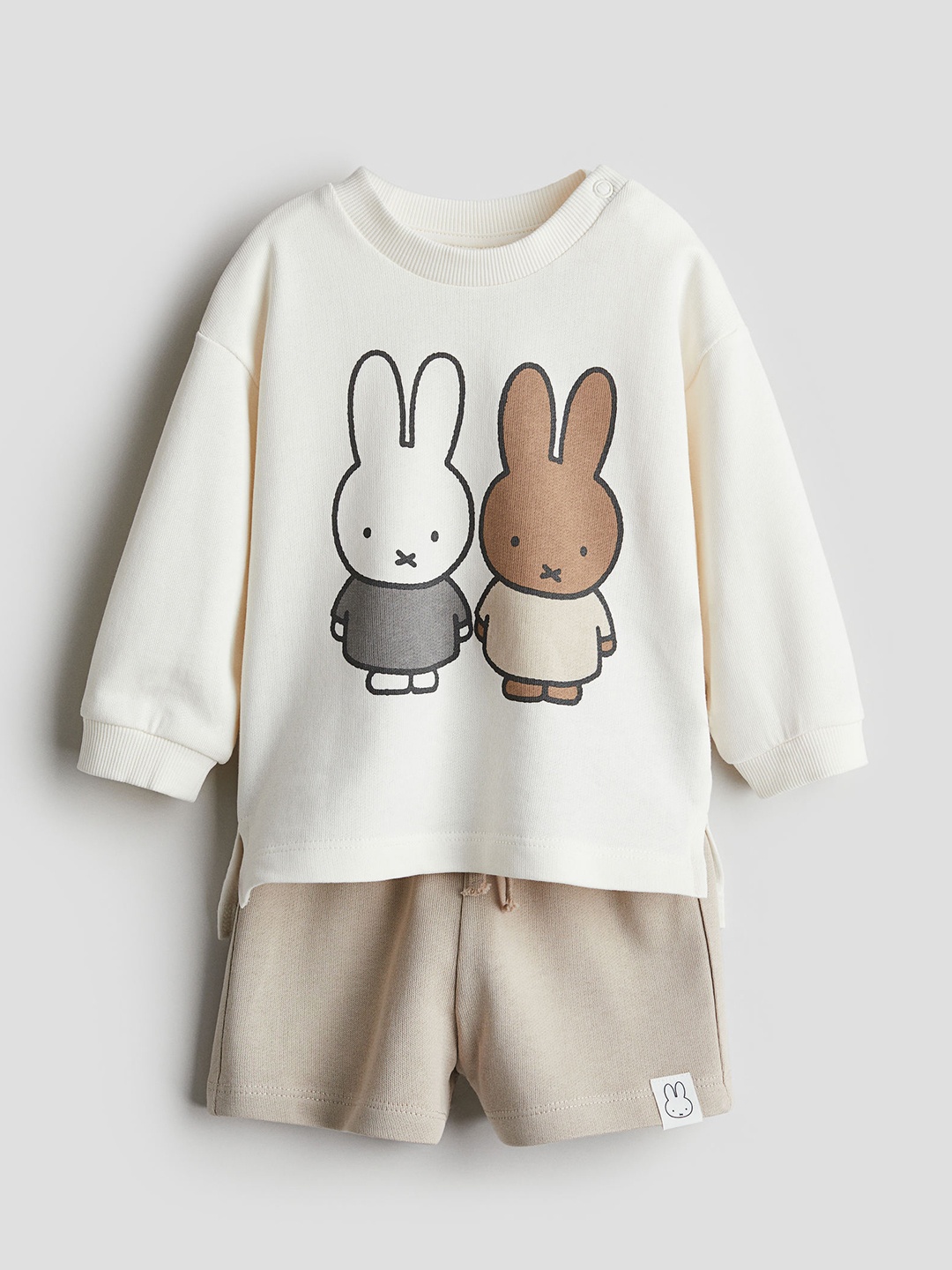 

H&M Boys 2-Piece Motif-Detail Sweatshirt Set, Beige