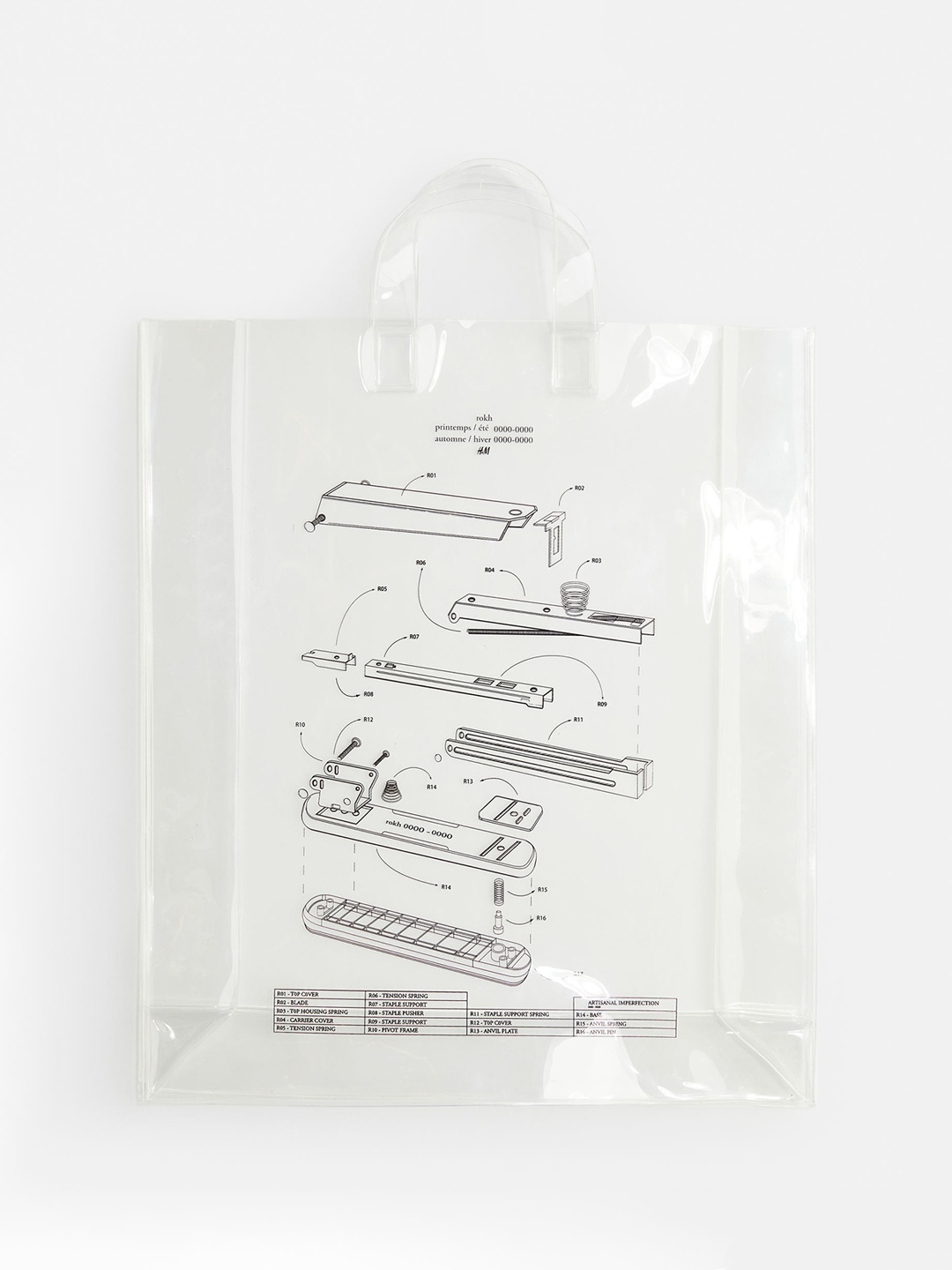 H&M Plastic Shopper, Transparent