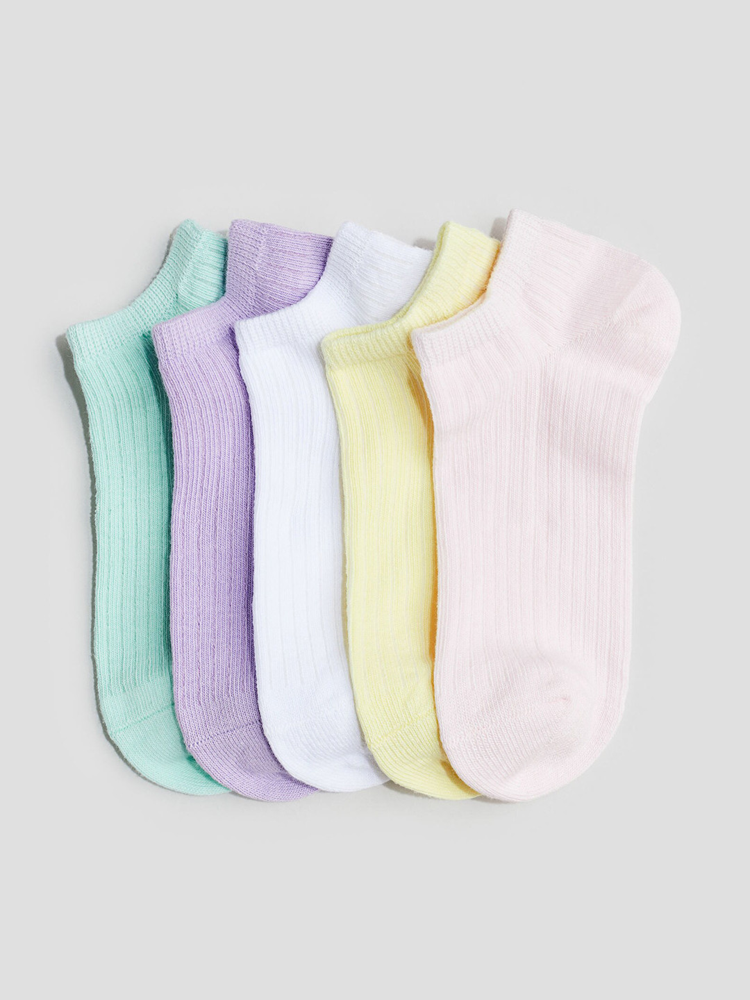 

H&M Girls 5-Pack Trainer Socks, Pink