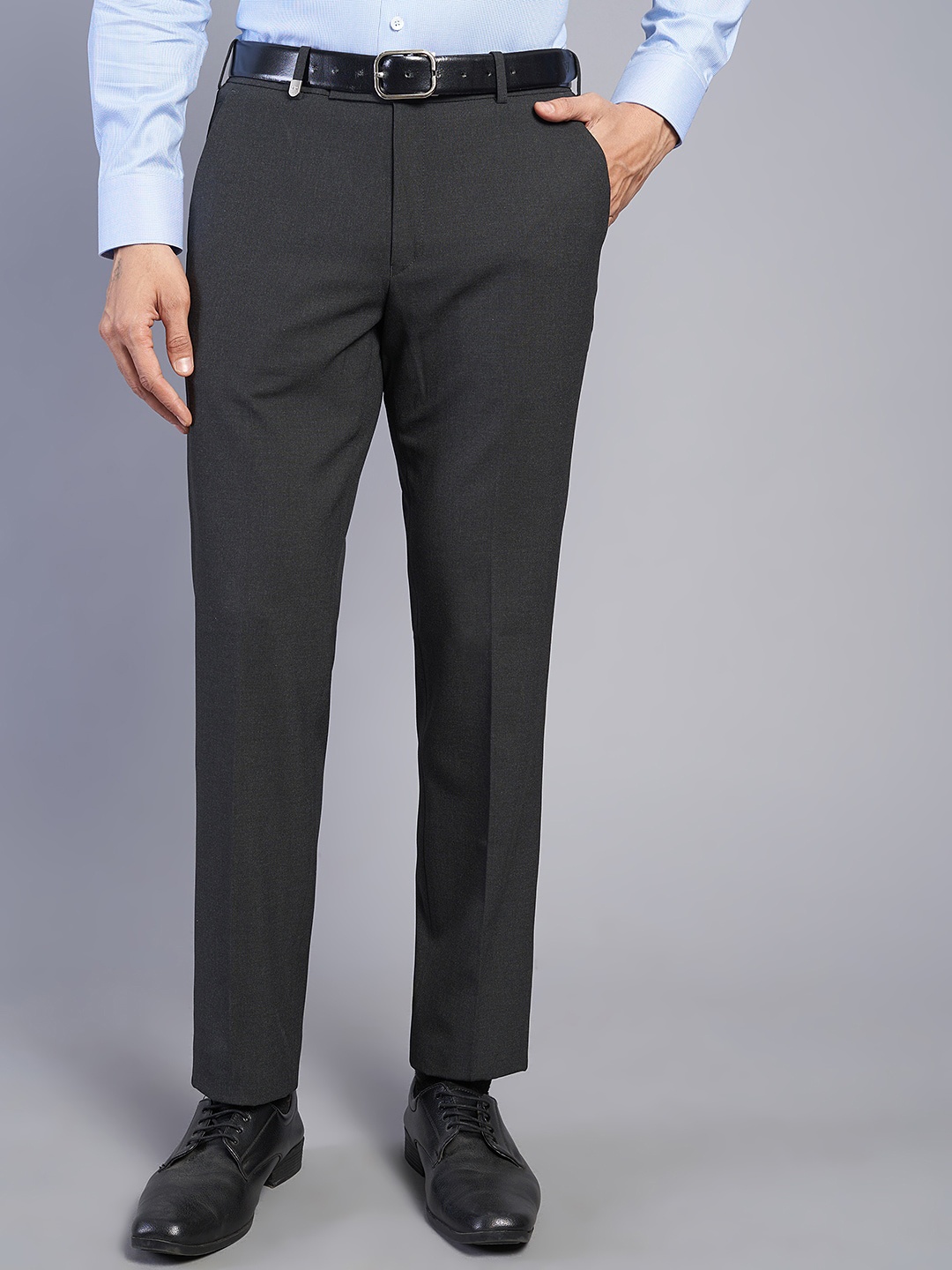 

JB STUDIO Men Slim Fit Formal Trouser, Grey