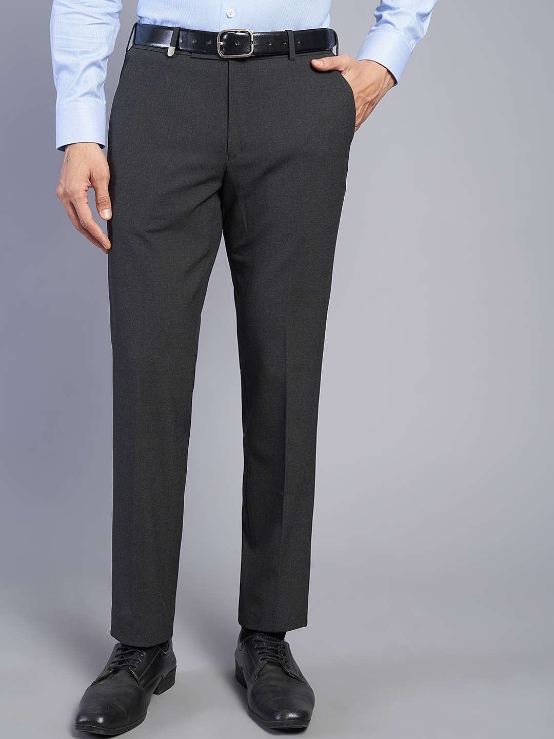 

JB STUDIO Men Slim Fit Formal Trouser, Grey