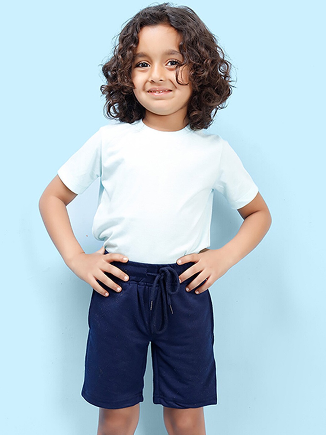 

BAESD Boys Mid-Rise Regular Shorts, Navy blue