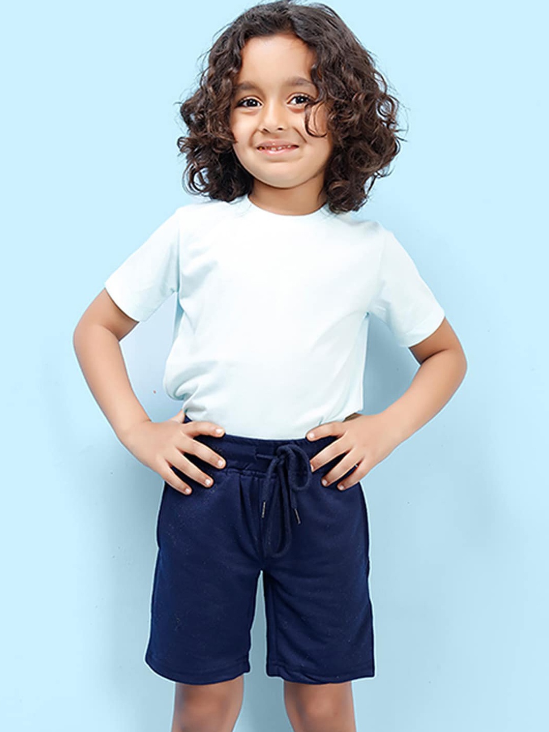 

BAESD Boys Mid-Rise Cotton Regular Shorts, Navy blue