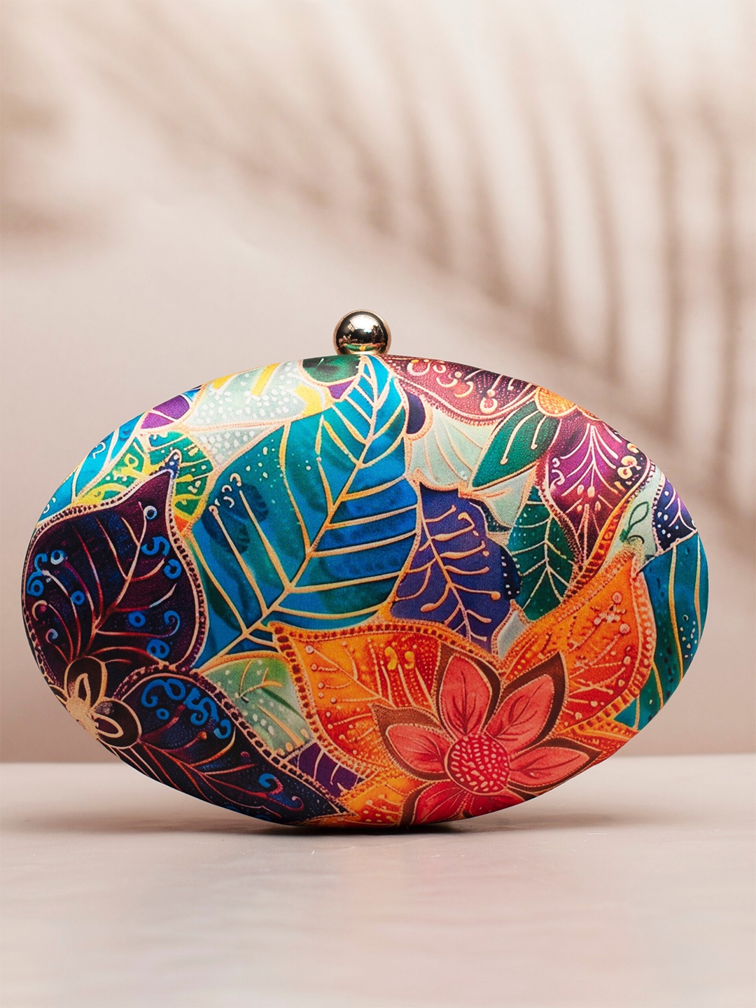 

ARTKLIM Batik Printed Box Clutch, Red