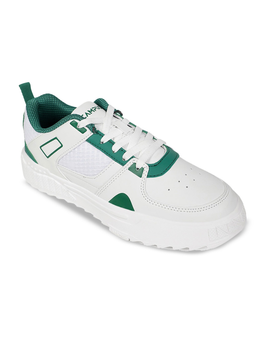 

Campus Men Round Toe Mesh Sneakers, White
