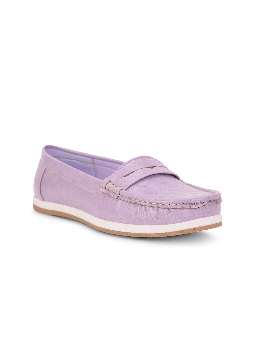 

Bata Women Round Toe Loafers, Purple