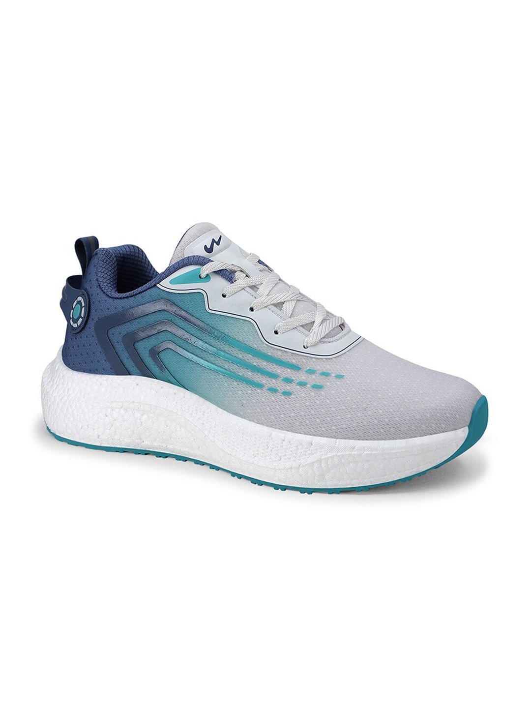 

Campus Men Textured Lace-Up Running Shoes, White
