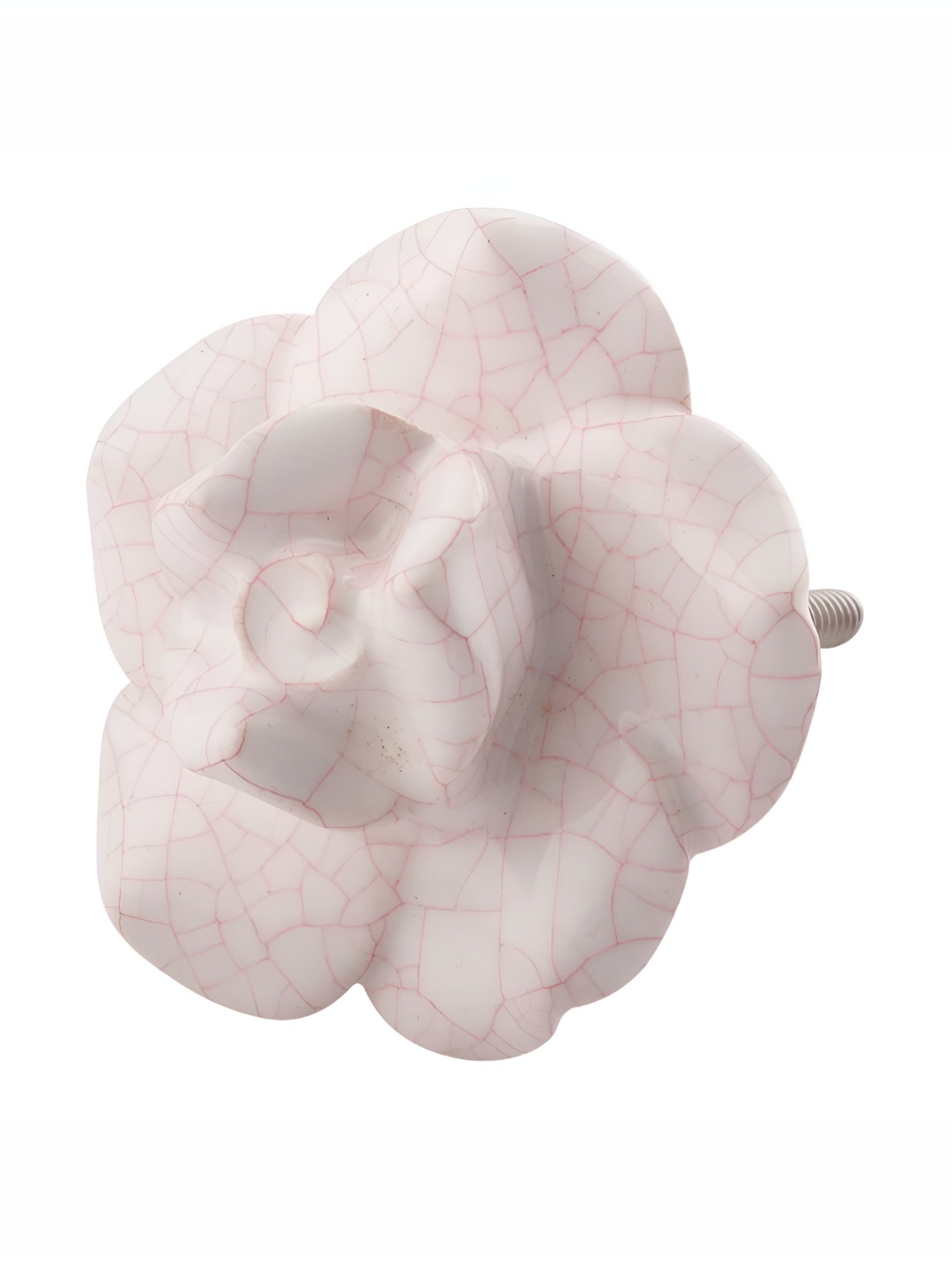

Indianshelf White & Pink Floral Thick & Rust-free Ceramic Knob
