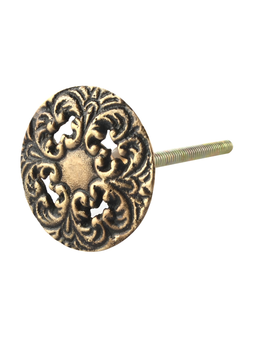 

Indianshelf Gold Toned Floral Thick & Rust-free Knob