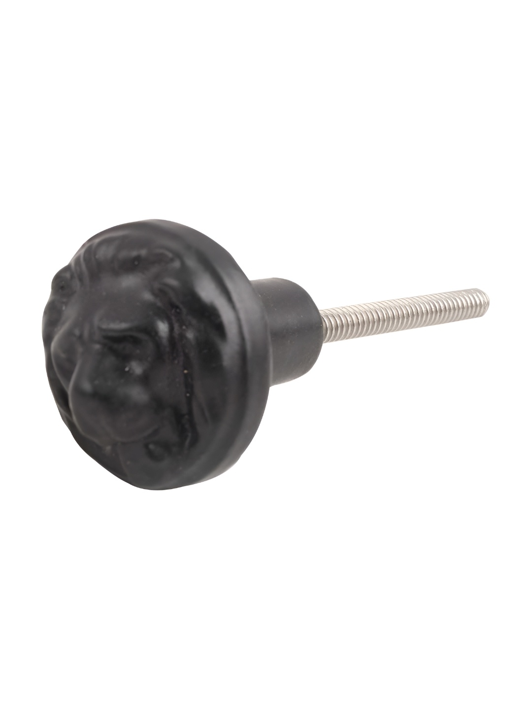 

Indianshelf Black Lion Face Design Metal Cabinet Knob