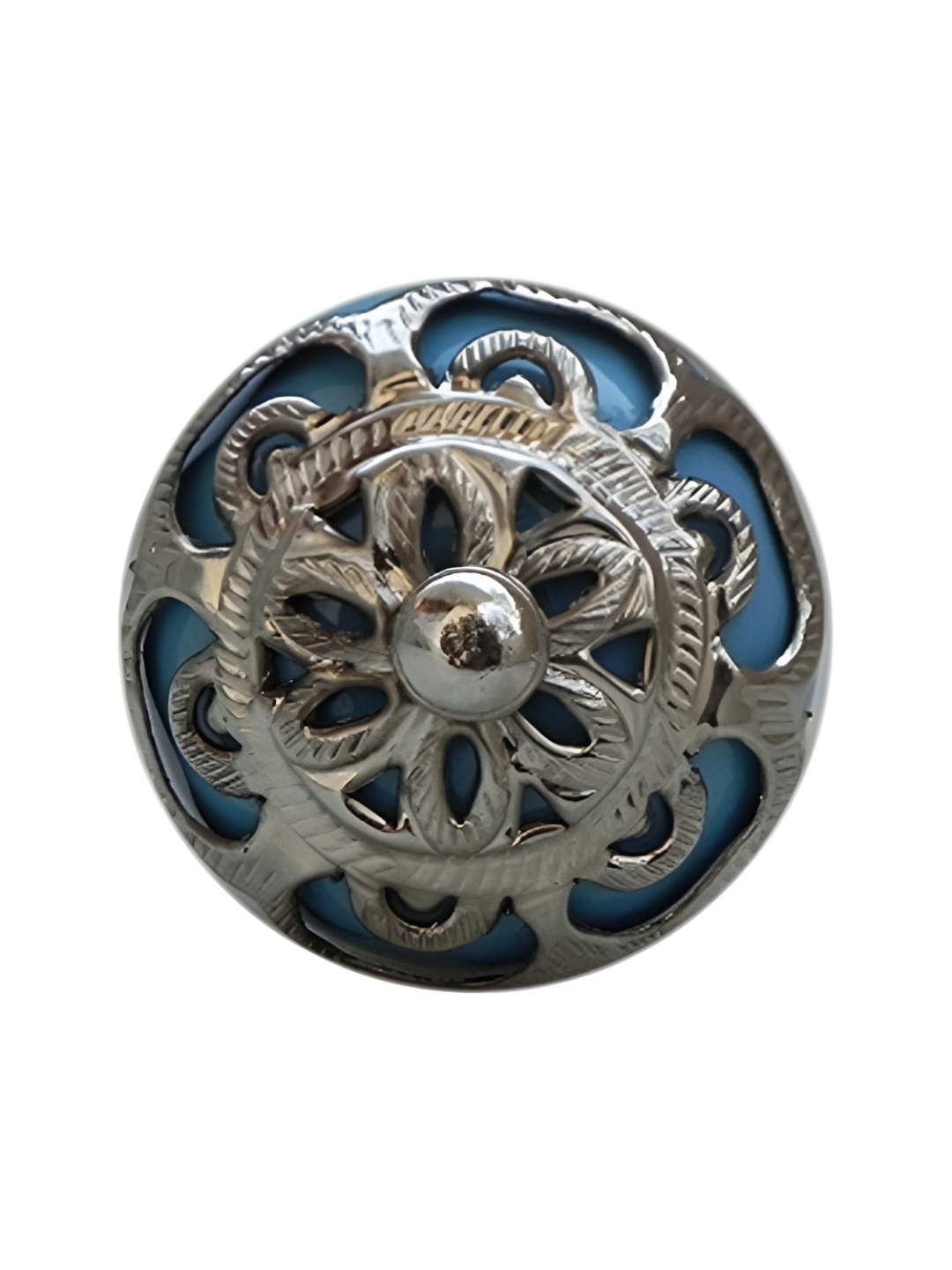 

Indianshelf Blue Textured Thick Rust Free Metal Knob