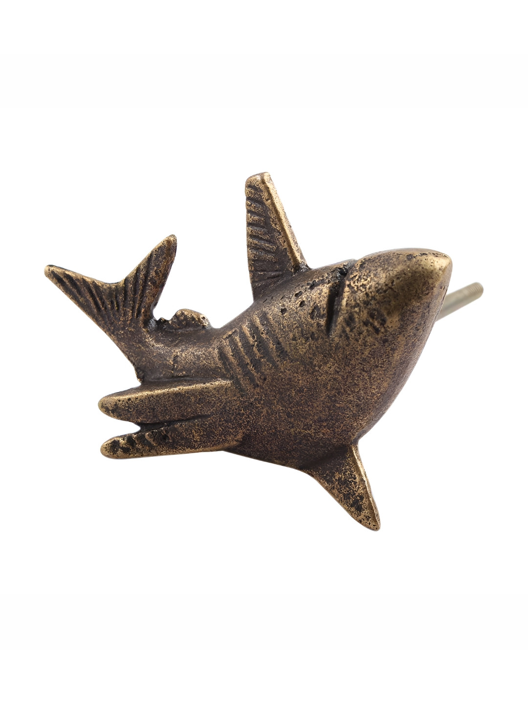 

Indianshelf Shark Fish Cabinet Metal Knob, Metallic