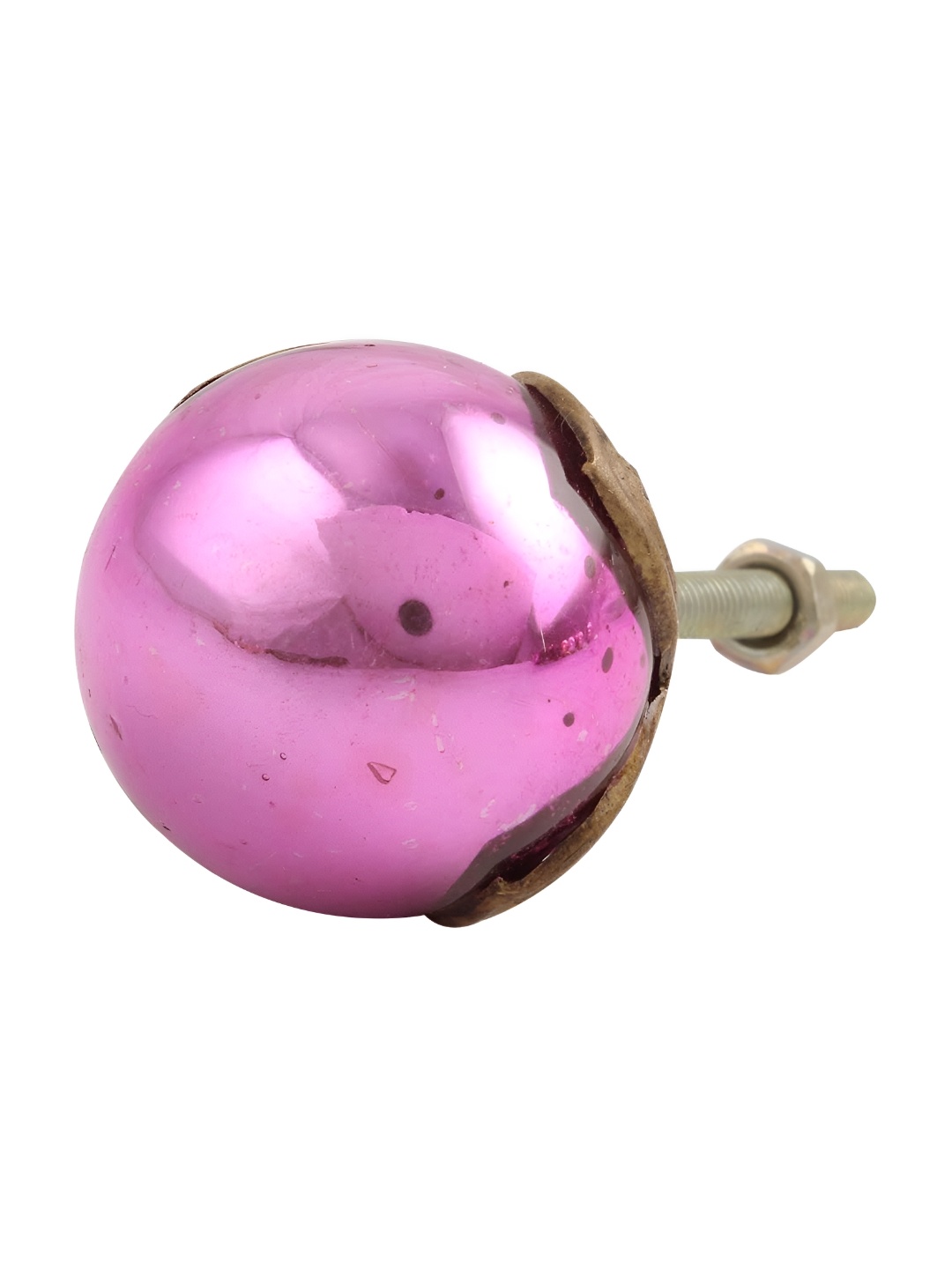 

Indianshelf Pink Round Glass Cabinet Knob