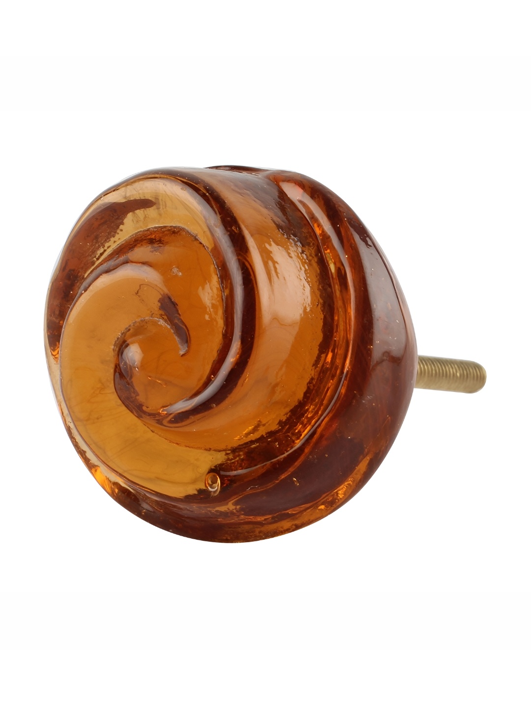 

Indianshelf Amber-Orange Big Rose-Shaped Rust-Free Cabinet Knob