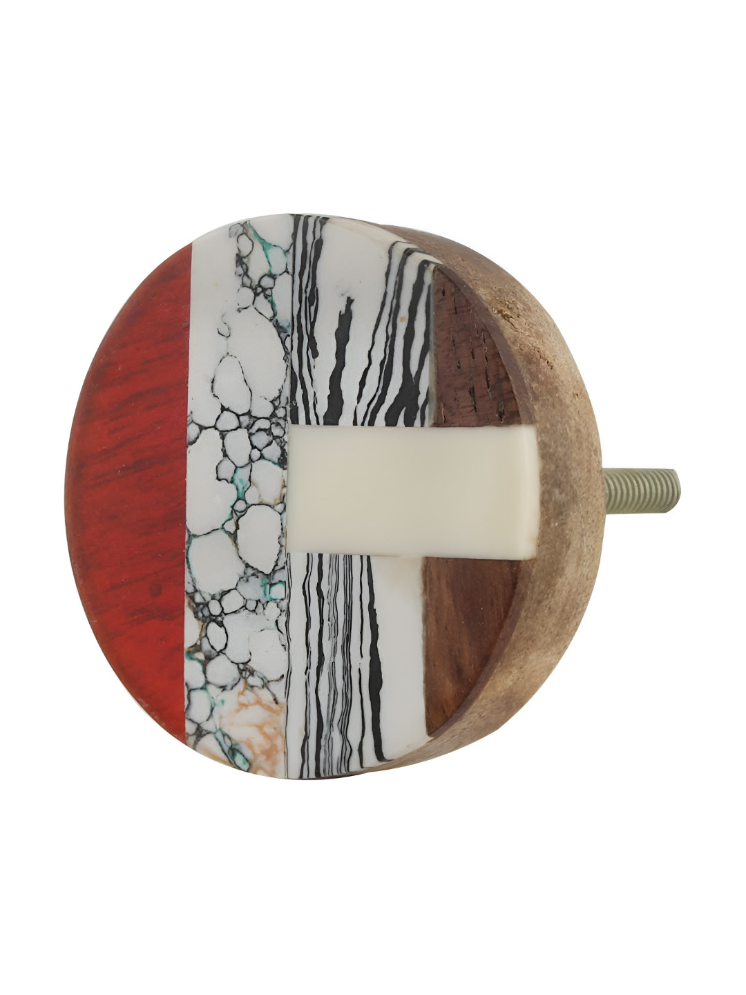 

Indianshelf Brown & Cream Resin & Wooden Cabinet Knob