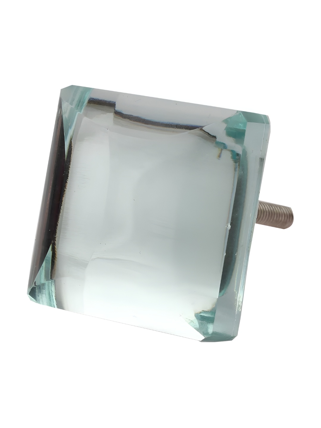 

Indianshelf Transparent Clear Square Flat Glass Dresser Knob