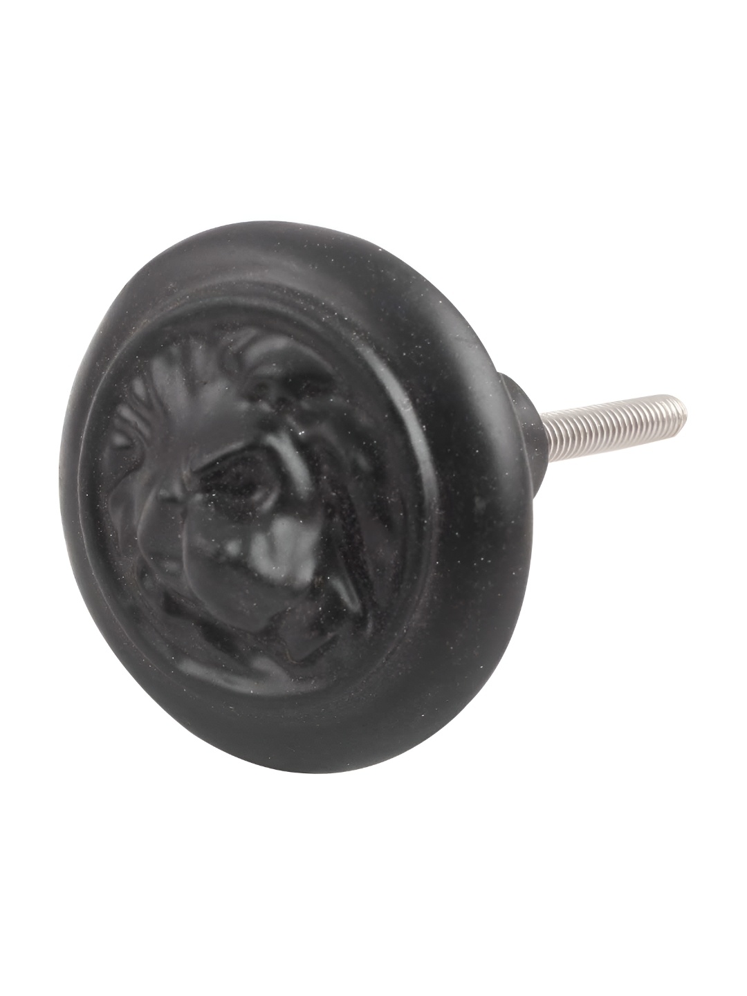 

Indianshelf Black Lion Textured Metal Knob