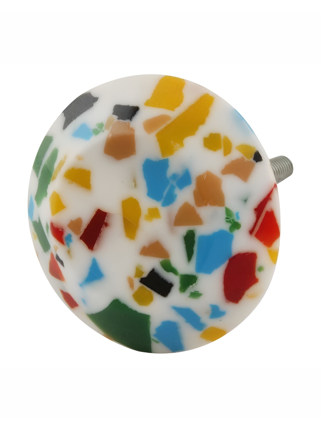 

Indianshelf White & Blue Printed Resin Dresser Knob