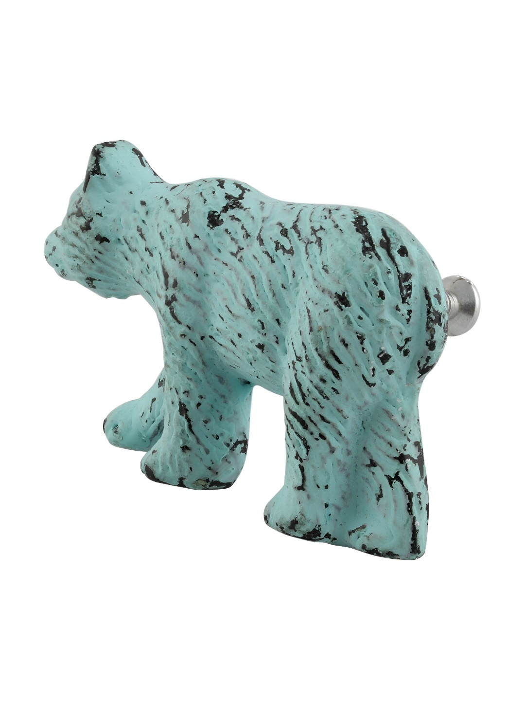 

Indianshelf Green Bear Patterned Iron Dresser Knob