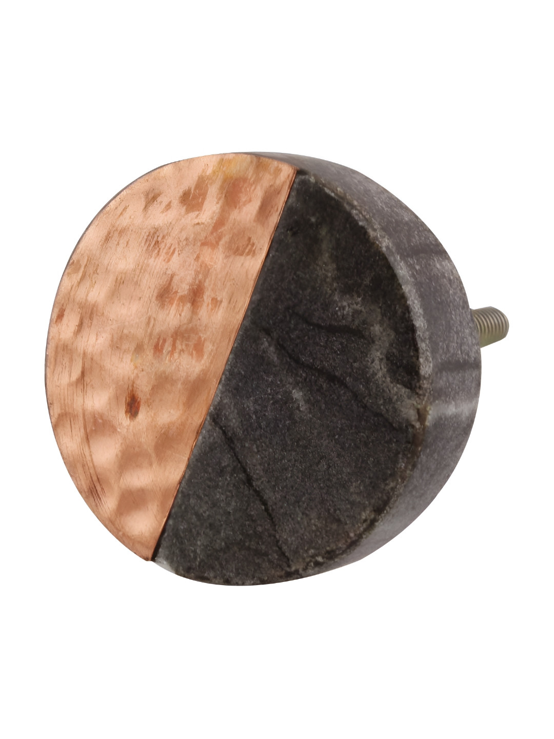

Indianshelf Grey Stone & Copper Round Dresser Knob