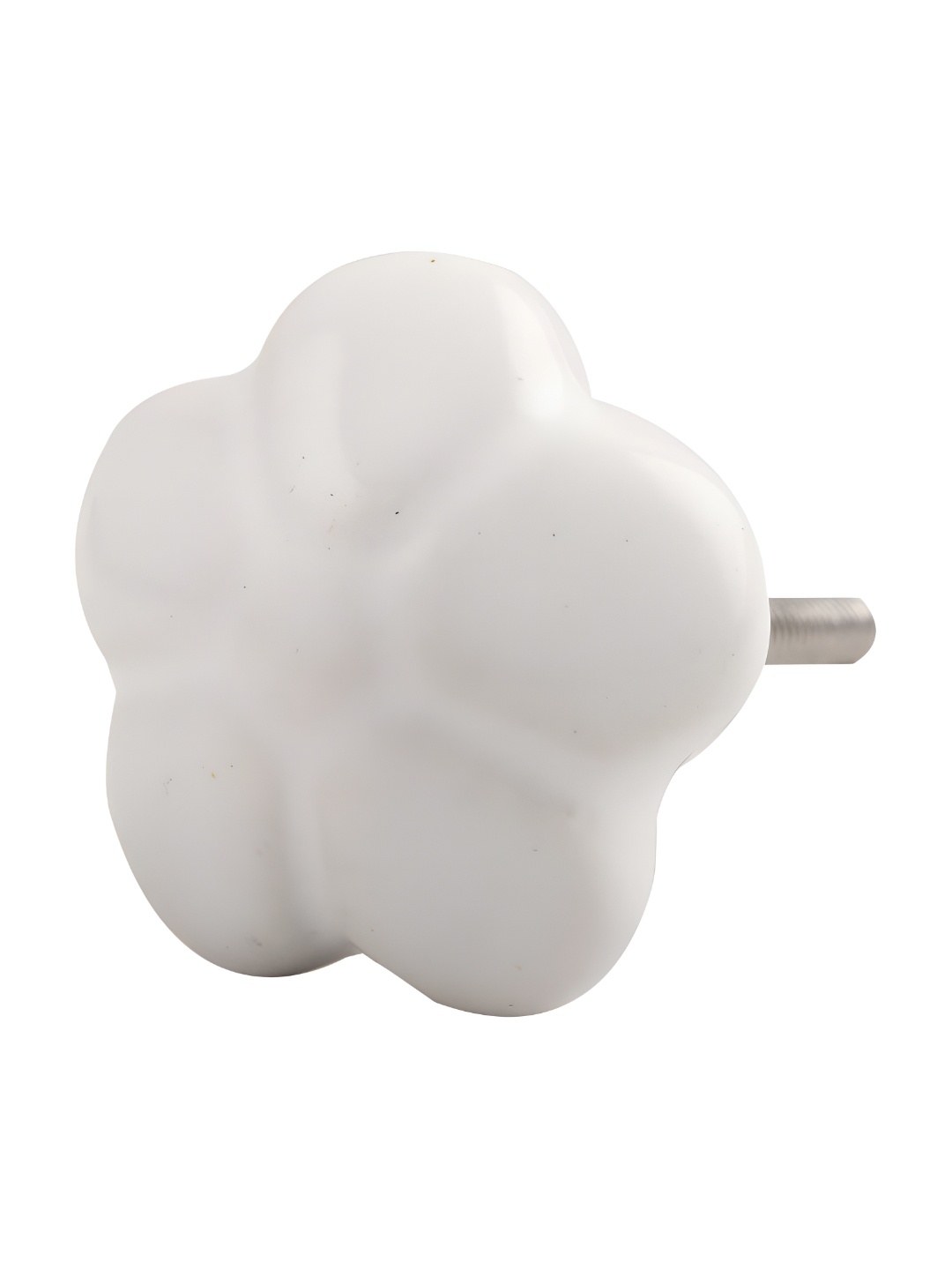 

Indianshelf White Textured Flower Ceramic Drawer Knob