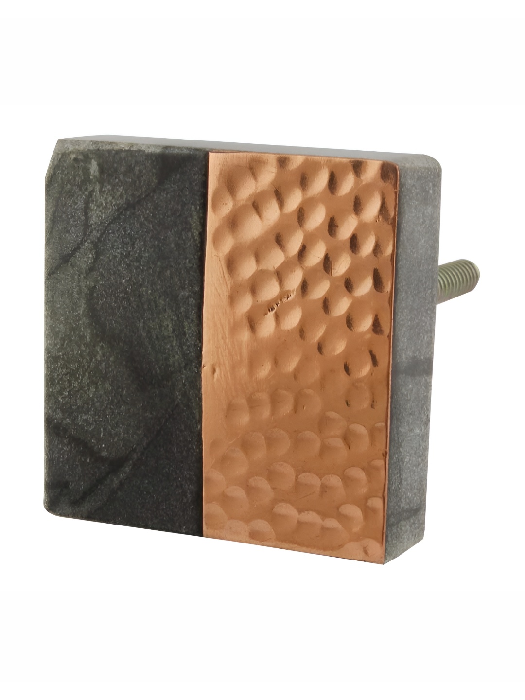 

Indianshelf Grey Hammered Colourblocked Square Dresser Knob