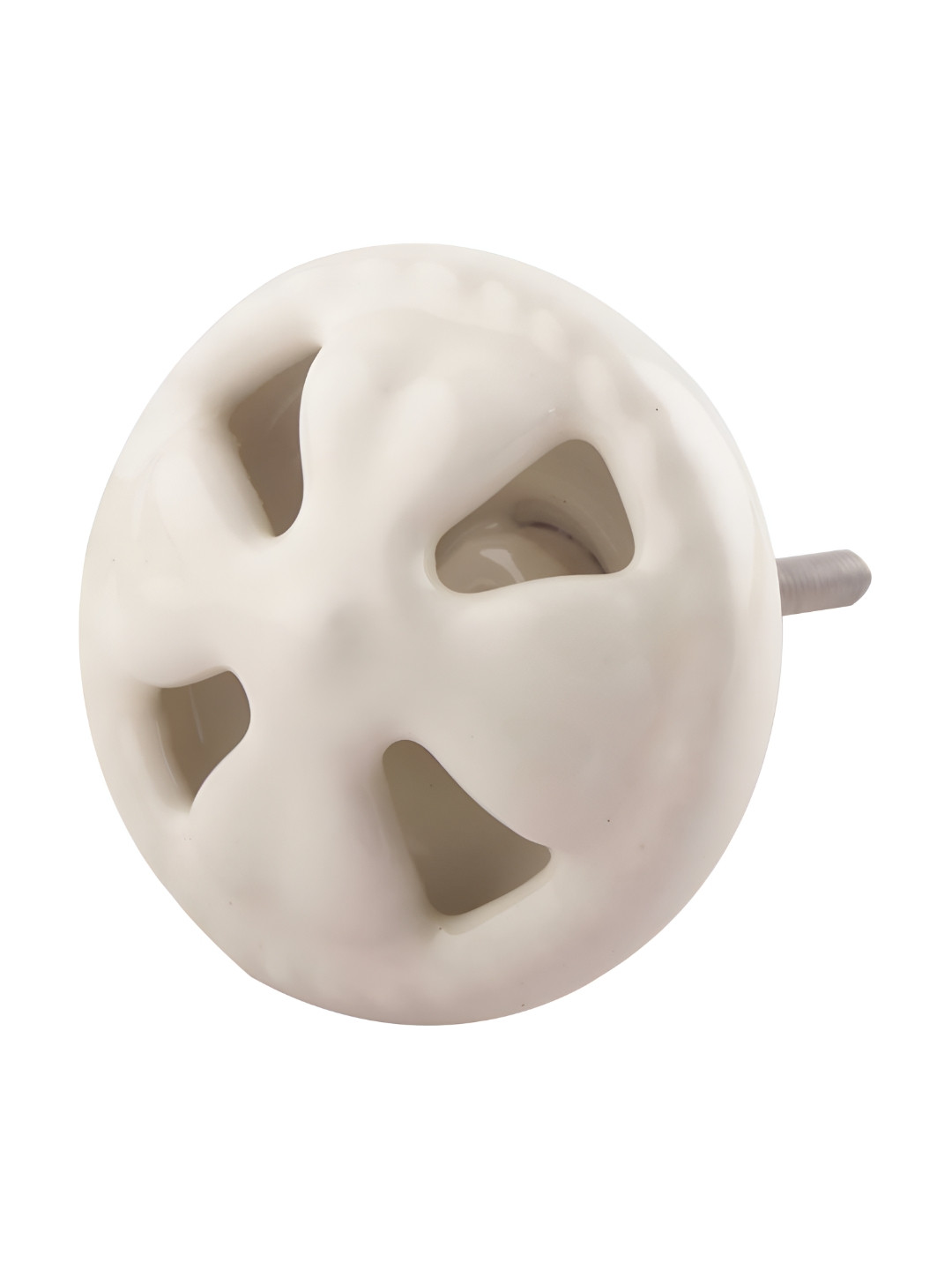 

Indianshelf White Flower Ceramic Cabinet knob