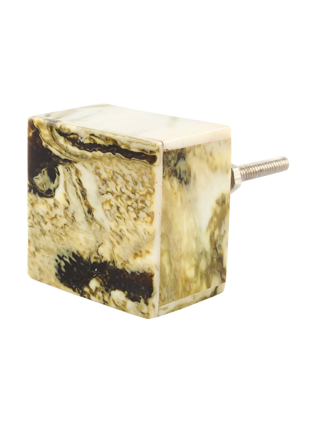 

Indianshelf Brown & Beige Printed Square Drawer Knob