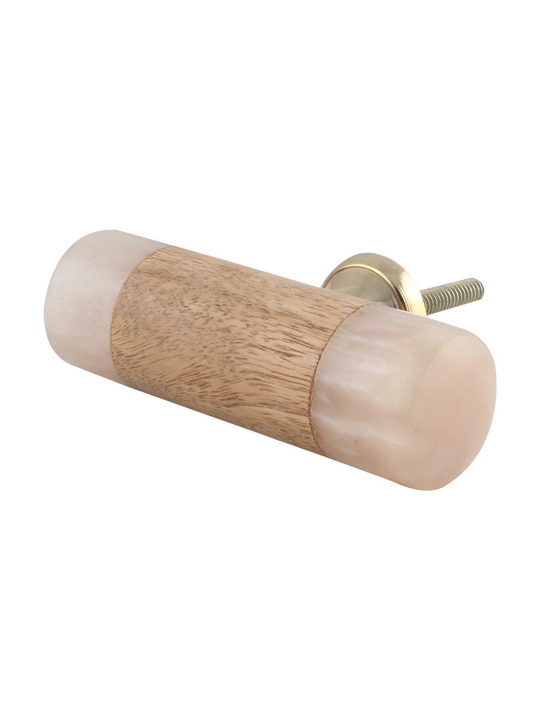 

Indianshelf Pink & Brown Resin & Wooden Cylindrical Cabinet Knob