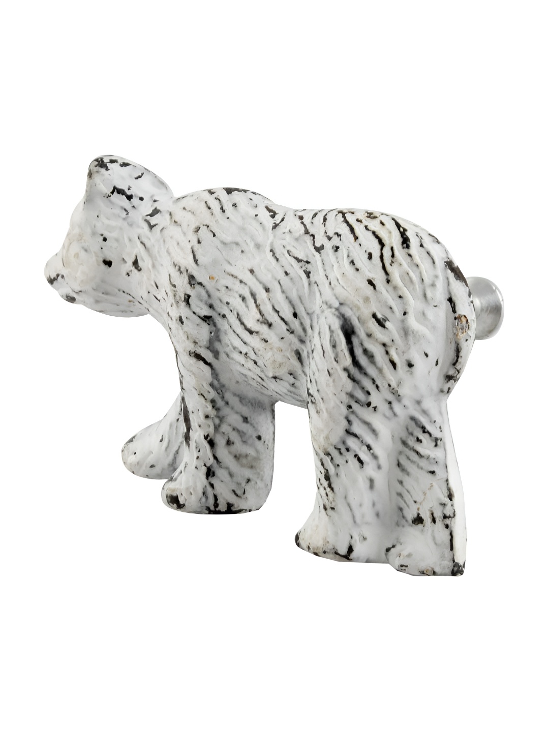 

Indianshelf White Textured Bear Iron Cabinet knob