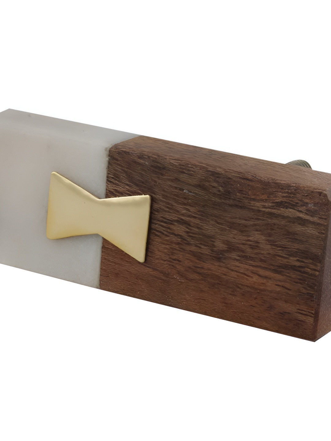 

Indianshelf White & Brown Rectangle Long Cabinet Knobs