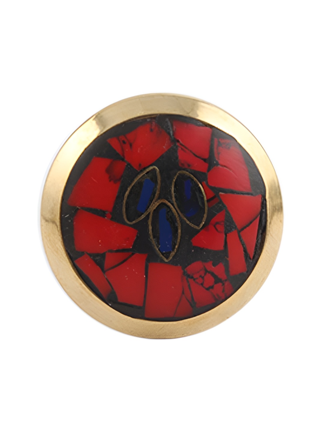 

Indianshelf Red & Beige Abstract Printed Cabinet Knob