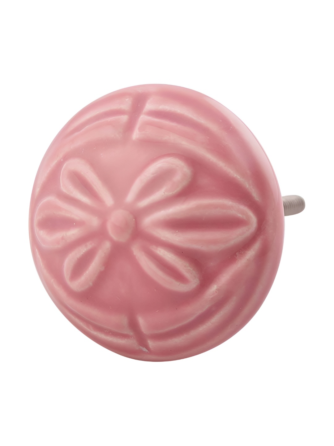 

Indianshelf Pink Textured Flower Shaped Drawer Knob