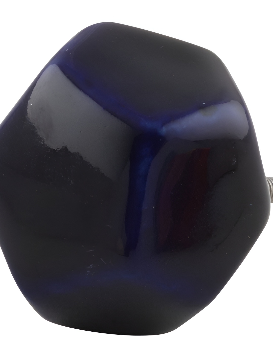

Indianshelf Navy Blue Octagon Ceramic Cabinet knob