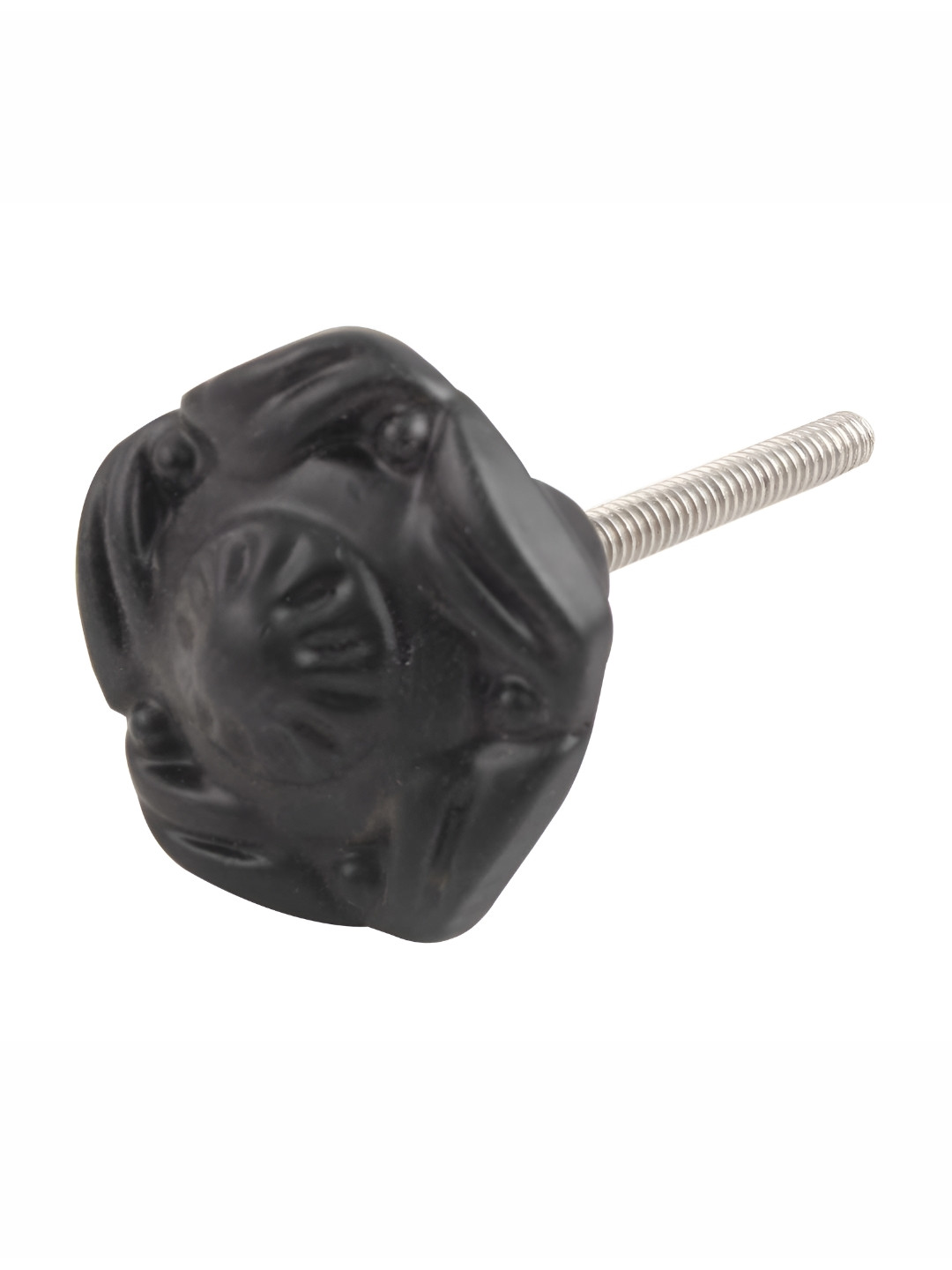 

Indianshelf Black Flower Shaped Cabinet Knobs